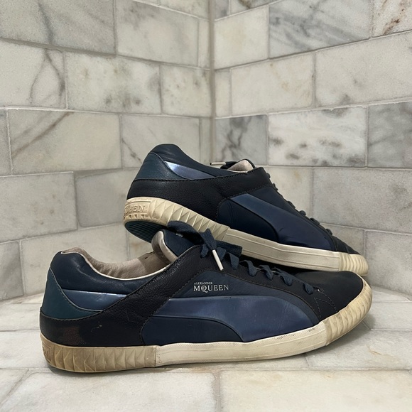 Alexander McQueen Shoes | Alexander McQueen Puma Leather Blue Sneakers 11 | Color: Blue | Size: 11 | Uamrelliott's Closet